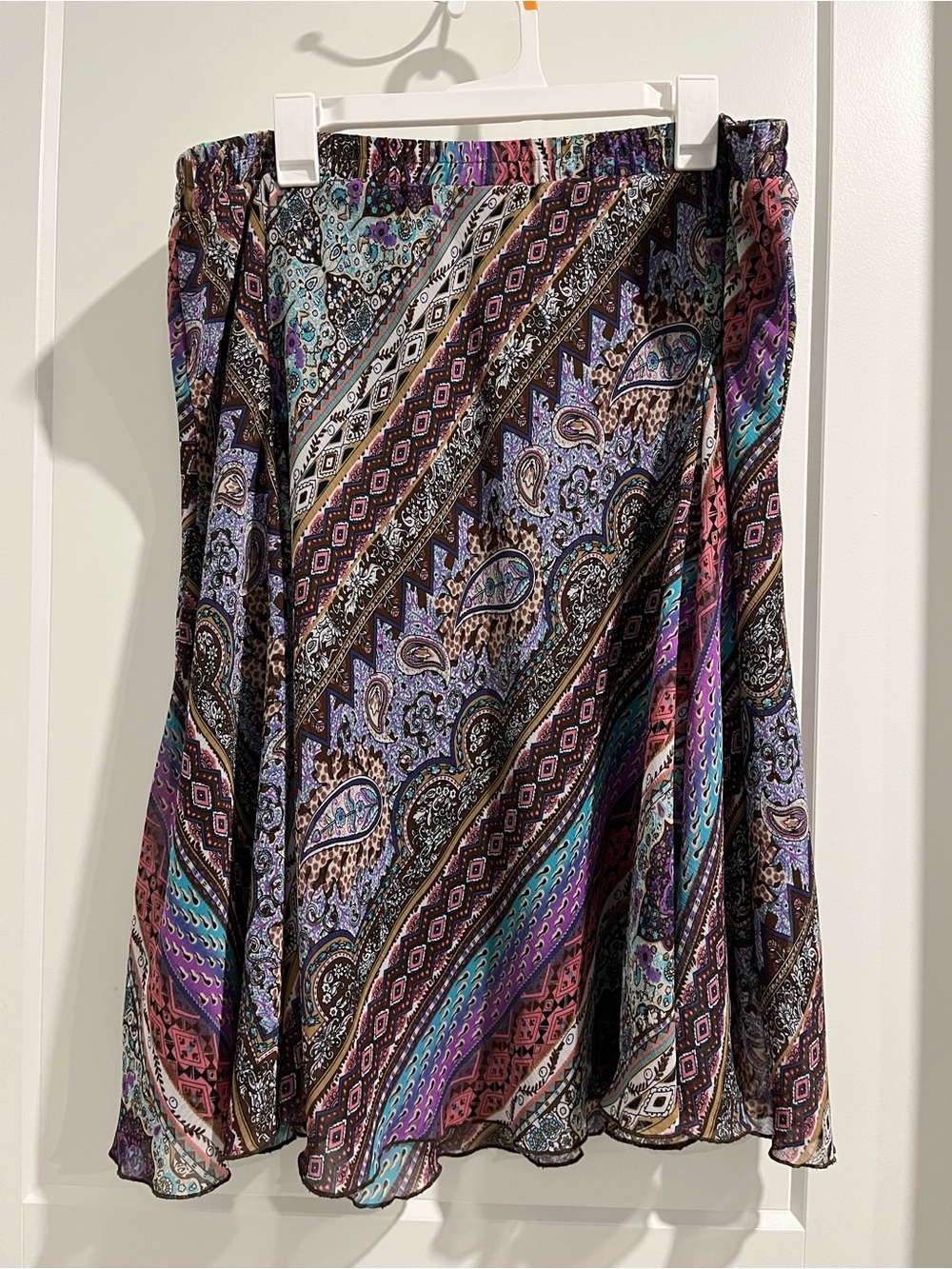 Lane Bryant Paisley Midi Skirt in Multicolor